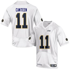 Notre Dame Fighting Irish Men's Freddy Canteen #11 White Under Armour Authentic Stitched College NCAA Football Jersey SAZ0899MN